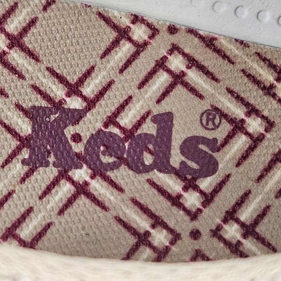 Keds Womens Casual Sneakers Size 7.5 Beige Canvas Arch Support Comfort Shoes - Picture 6 of 9